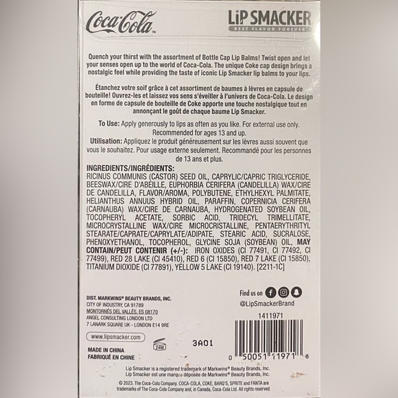 Lip Smackers Coca Cola Bottle Cap Lip Balm Trio - Picture 8 of 9